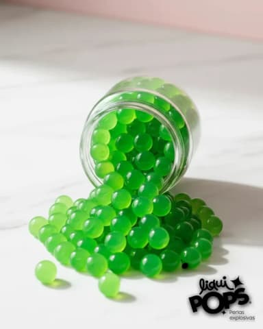 Perlas explosivas LiquiPops sabor a manzana verde · 350 g