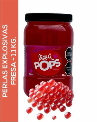 Perlas explosivas liquipops sabor a fresa x 1150 gramos