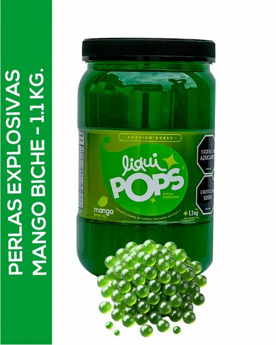 Perlas explosivas liquipops sabor a Mango biche x 1150 gramos
