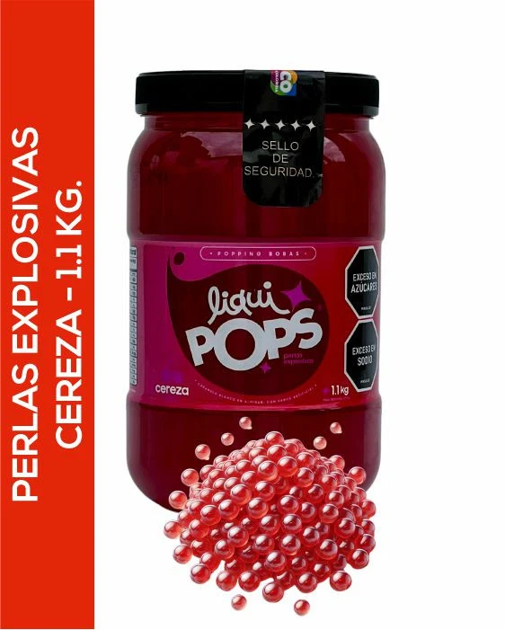 Perlas explosivas liquipops sabor a cereza x 1150 gramos