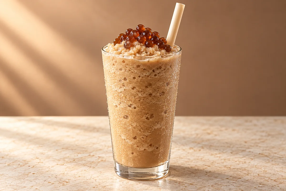 Idea de bebida fría de café con perlas